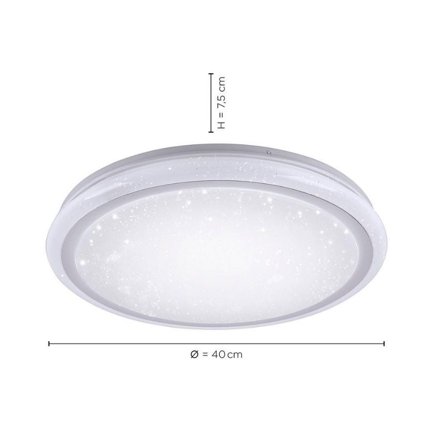 Leuchten Direkt 15220-16 - Dimbare LED RGB Plafond Lamp LUISA LED/28W/230V + afstandsbediening