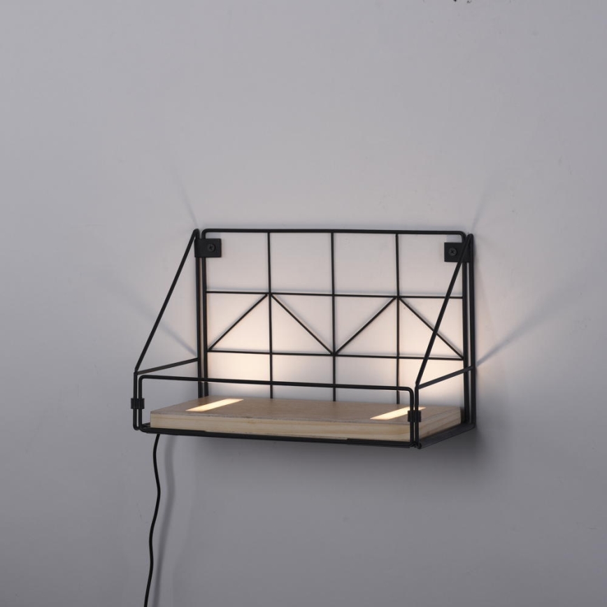 Leuchten Direkt 15276-18 - Étagère avec éclairage LED BOARD 2xLED/1,75W/230V 30 cm eucalyptus