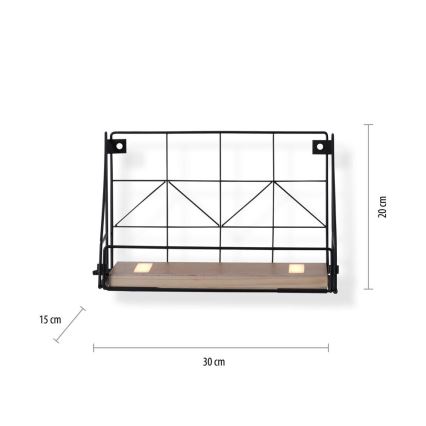 Leuchten Direkt 15276-18 - Étagère avec éclairage LED BOARD 2xLED/1,75W/230V 30 cm eucalyptus