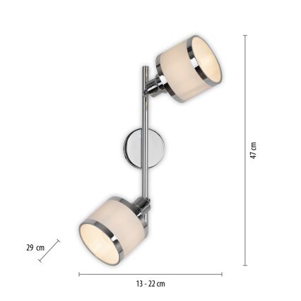 Leuchten Direkt 15372-17 - Spot ACCOR 2xE14/25W/230V