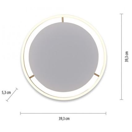 Leuchten Direkt 15391-60 - LED dimbare plafondlamp RITUS LED/20W/230V messing