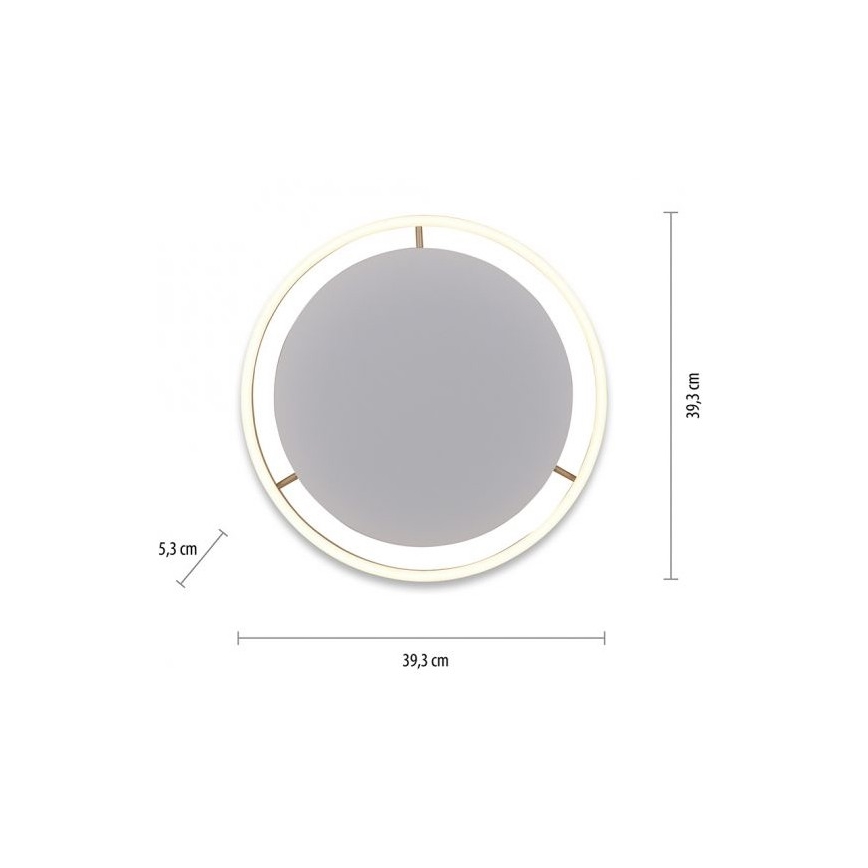 Leuchten Direkt 15391-60 - LED dimbare plafondlamp RITUS LED/20W/230V messing