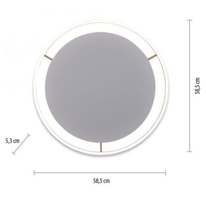 Leuchten Direkt 15392-60 - Plafonnier LED à intensité variable RITUS LED/28W/230V laiton