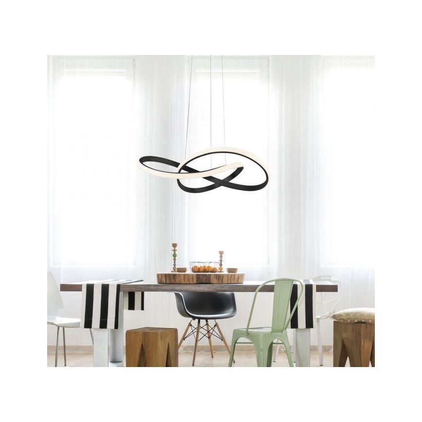 Leuchten Direkt 15402-18- Dimbare LED Hanglamp aan een koord MARIA LED/25W/230V zwart