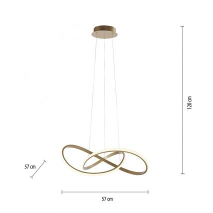 Leuchten Direkt 15402-60 - LED dimbare kroonluchter aan kabels MARIA LED/25W/230V