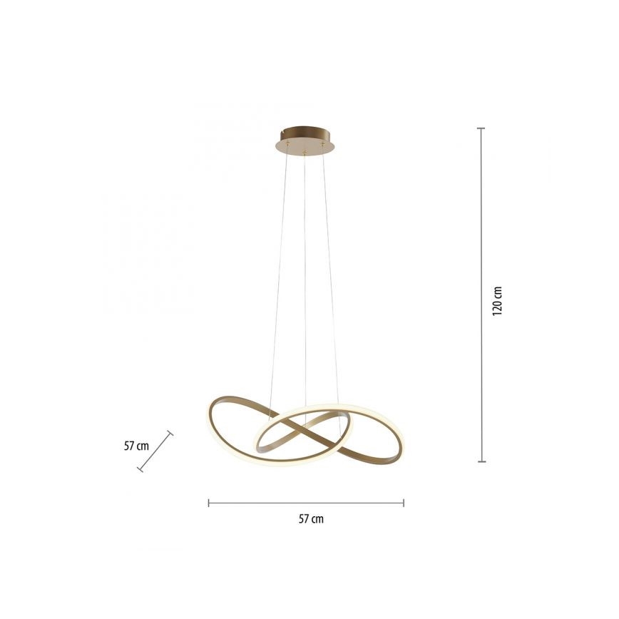 Leuchten Direkt 15402-60 - Suspension filaire à intensité variable MARIA LED/25W/230V