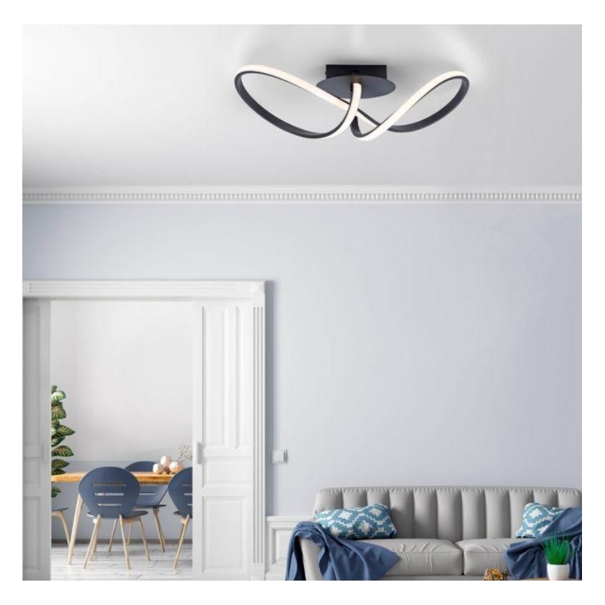 Leuchten Direkt 15403-18 - Dimbare LED Hanglamp voor Oppervlak Montage MARIA LED/16W/230V zwart
