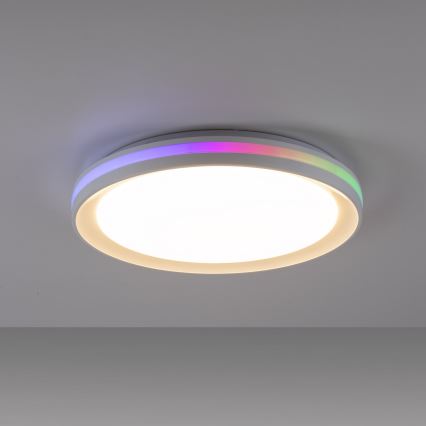 Leuchten Direkt 15544-16 - Plafonnier à intensité variable LED RGB RIBBON 15W/230V + télécommande