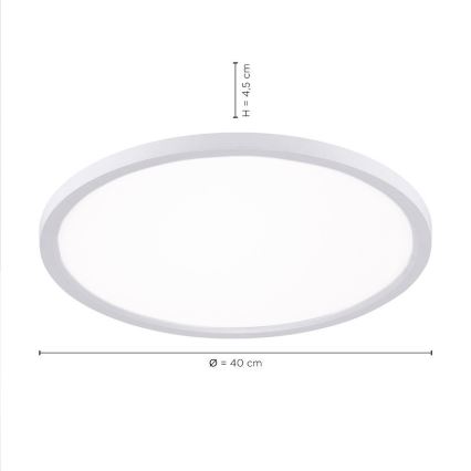 Leuchten Direkt 15571-16- Plafonnier à intensité variable FLAT LED/23,5W/230V+ Télécommande