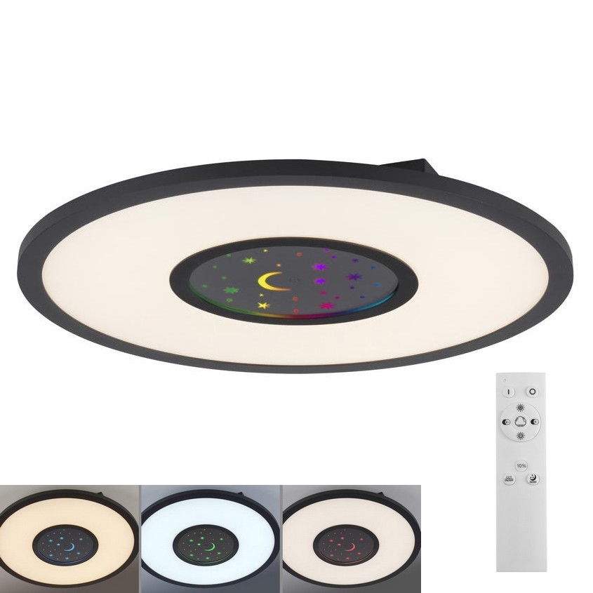 Leuchten Direkt 15572-18 - Plafonnier LED RGBW à intensité variable ASTRO LED/17.5W/230V+ Télécommande