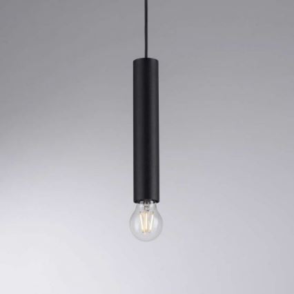 Leuchten Direkt 15618-18 - Hanglamp aan een koord BRUNA 3xE27/60W/230V zwart