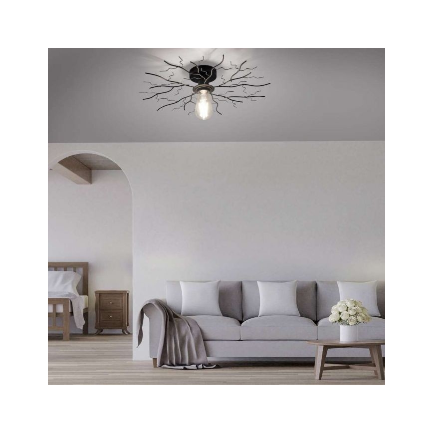 Leuchten Direkt 15638-18 - Bevestigde hanglamp LIMB 1xE27/40W/230V zwart