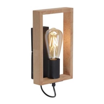 Leuchten Direkt 15654-18 - Wandlamp FRANKY 1xE27/60W/230V acacia