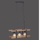 Leuchten Direkt 15683-79 - Hanglamp aan een ketting EDITH 3xE27/60W/230V grenen