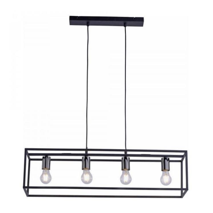 Leuchten Direkt 15854-18 - Hanglamp aan een koord FABIO 4xE27/60W/230V