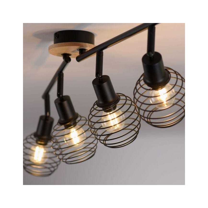 Leuchten Direkt 15924-79 - Spot EUGEN 4xE14/40W/230V chêne