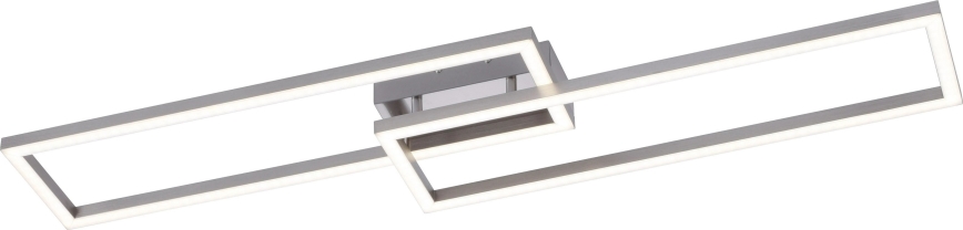 Leuchten Direkt 16430-55 - LED RGBW dimbare plafondlamp MAXI 2xLED/18W/230V 2700-5000K mat chroom + afstandsbediening