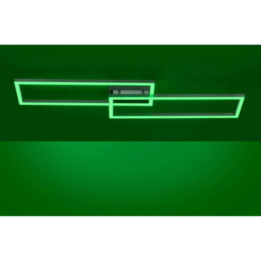 Leuchten Direkt 16430-55 - LED RGBW dimbare plafondlamp MAXI 2xLED/18W/230V 2700-5000K mat chroom + afstandsbediening