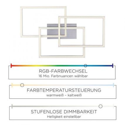 Leuchten Direkt 16431-55 - Dimbare LED RGB kroonluchter MAXI LED/27W/230V + afstandsbediening