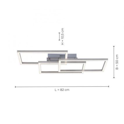 Leuchten Direkt 16431-55 - Dimbare LED RGB kroonluchter MAXI LED/27W/230V + afstandsbediening