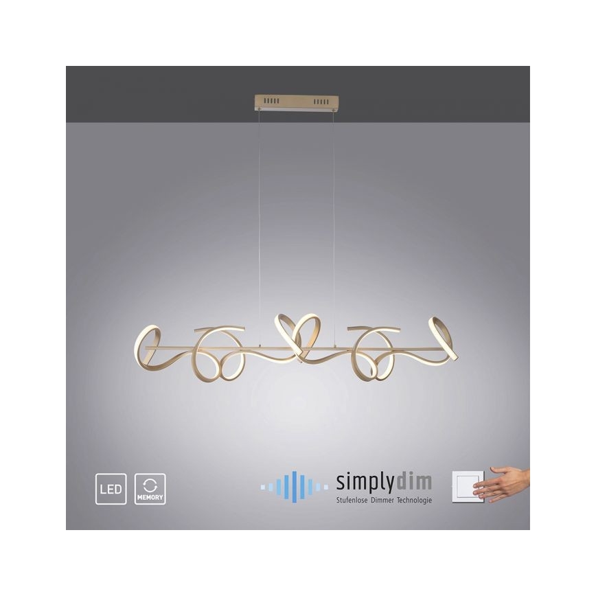 Leuchten Direkt 19033-60 - LED dimbare hanglamp CURLS LED/40.8W/230V
