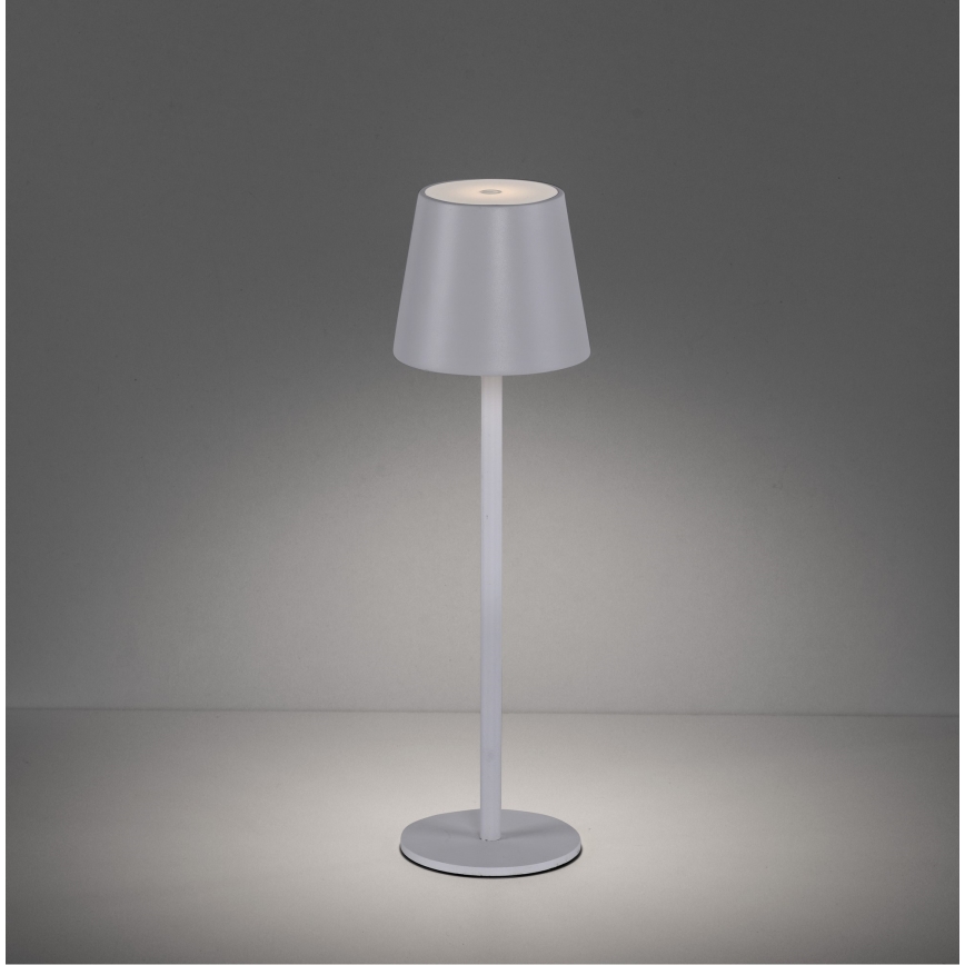 Leuchten Direkt 19250-16 - Lampe de table rechargeable extérieure à intensité variable EURIA LED/3W/5V 2600 mAh IP54 blanc