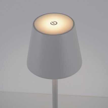 Leuchten Direkt 19250-16 - Lampe de table rechargeable extérieure à intensité variable EURIA LED/3W/5V 2600 mAh IP54 blanc