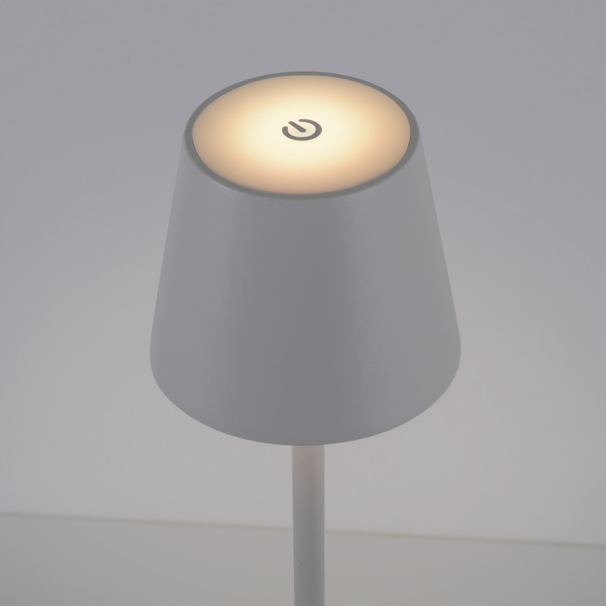 Leuchten Direkt 19250-16 - Lampe de table rechargeable extérieure à intensité variable EURIA LED/3W/5V 2600 mAh IP54 blanc
