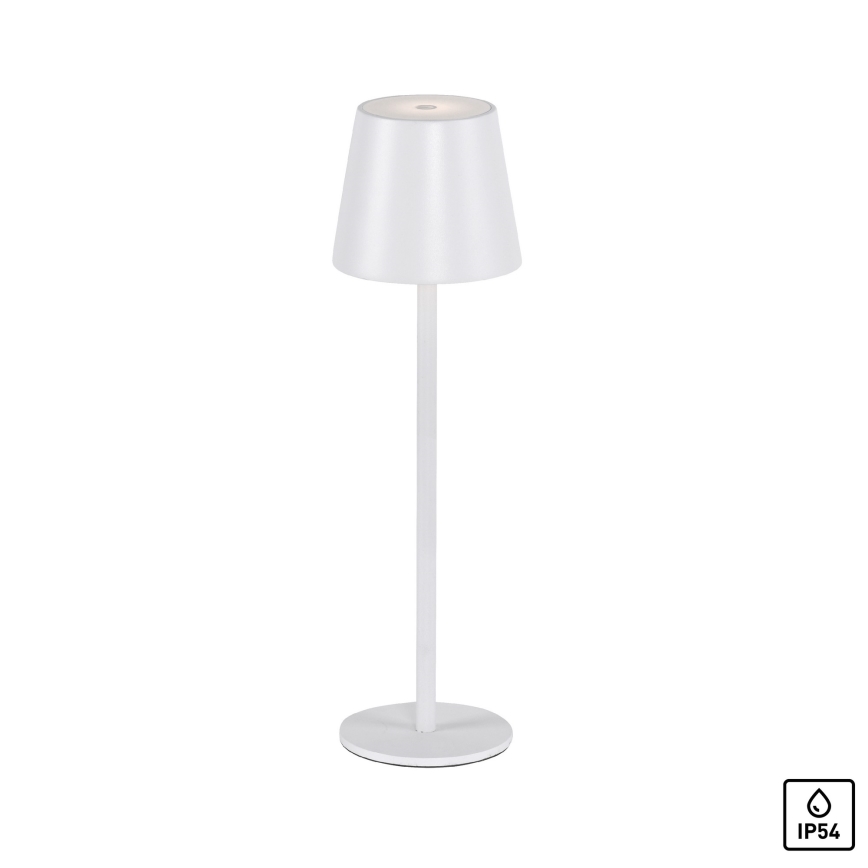 Leuchten Direkt 19250-16 - Lampe de table rechargeable extérieure à intensité variable EURIA LED/3W/5V 2600 mAh IP54 blanc