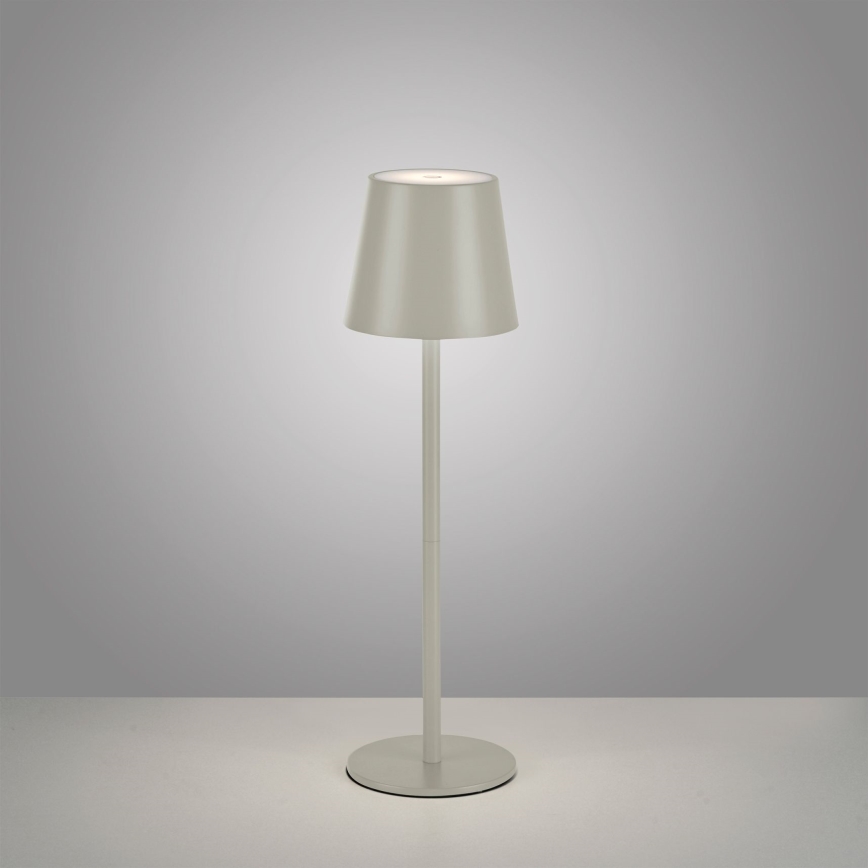 Leuchten Direkt 19250-40 - Lampe de table rechargeable extérieure à intensité variable EURIA LED/3W/5V 2600 mAh IP54 gris