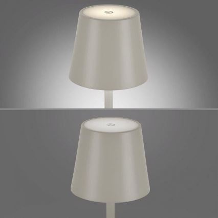 Leuchten Direkt 19250-40 - Lampe de table rechargeable extérieure à intensité variable EURIA LED/3W/5V 2600 mAh IP54 gris