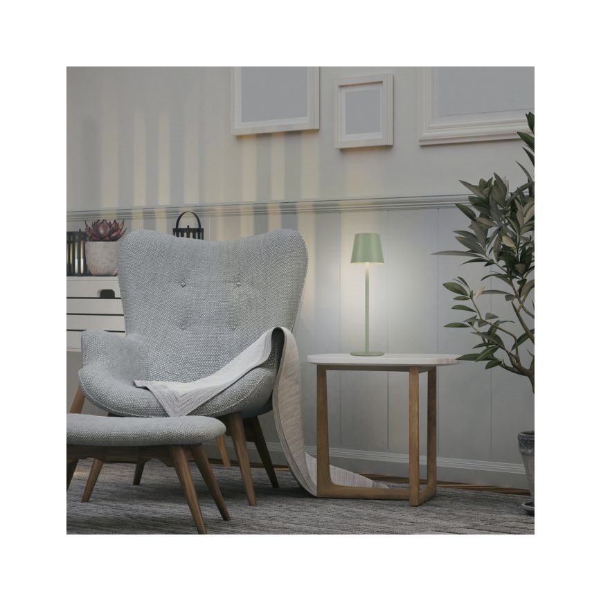 Leuchten Direkt 19250-43 - LED Buiten dimbare oplaadbare tafellamp EURIA LED/3W/5V IP54 groen