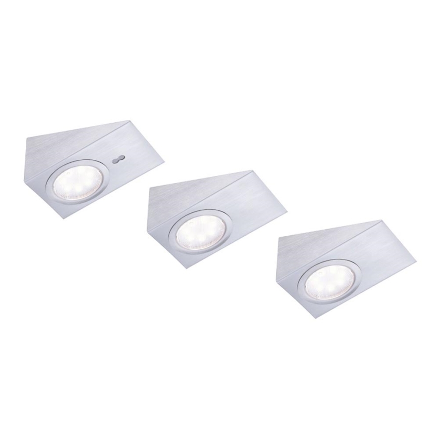 Leuchten Direkt 84111-55-3 - SET 3x LED Meubel Verlichting met Sensor THEO LED/3,6W/230V