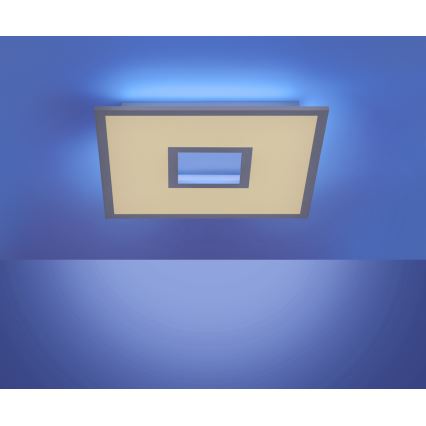 Leuchten Direkt 11645-16 - Plafonnier à intensité variable RGB RECESS LED/22,5W/230V + LED/5W + télécommande