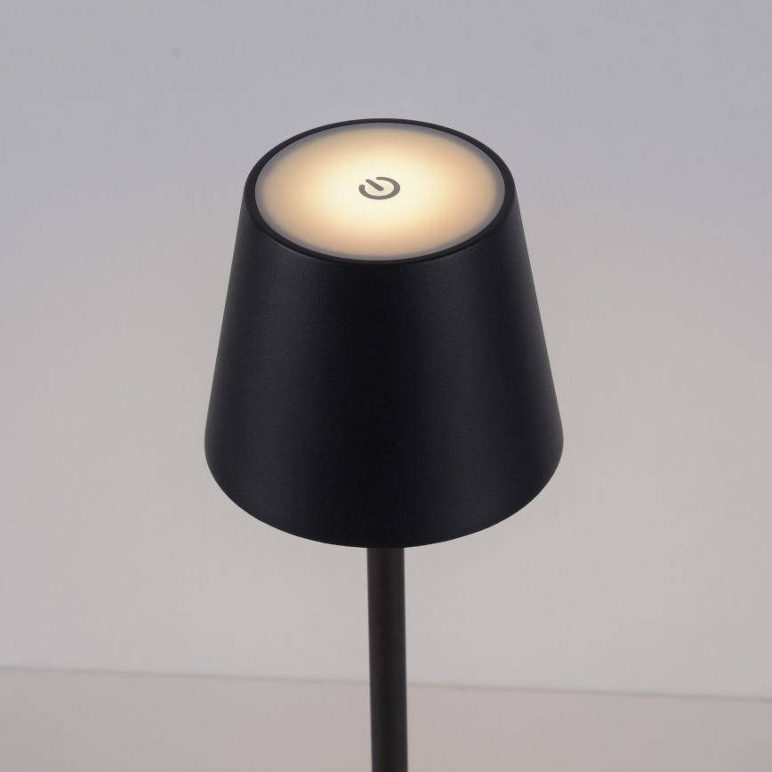 Leuchten Direkt 19250-18 - Lampe de table rechargeable extérieure à intensité variable EURIA LED/3W/5V 2600 mAh IP54 noir