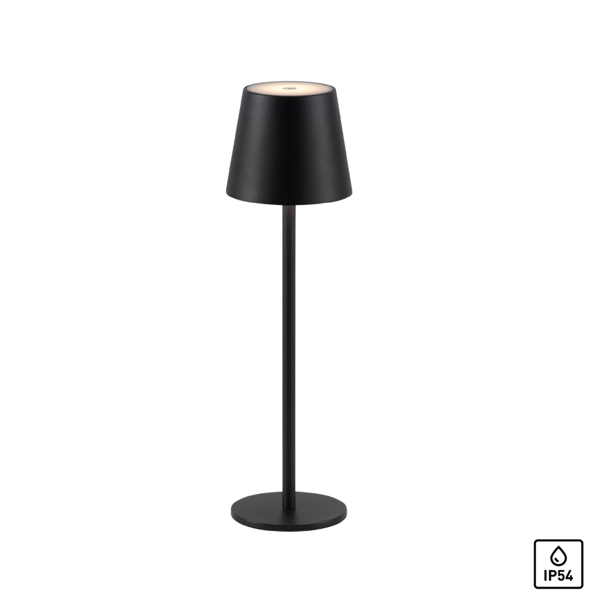 Leuchten Direkt 19250-18 - LED Dimbare Oplaadbare Buiten Tafellamp EURIA LED/3W/5V 2600 mAh IP54 Zwart