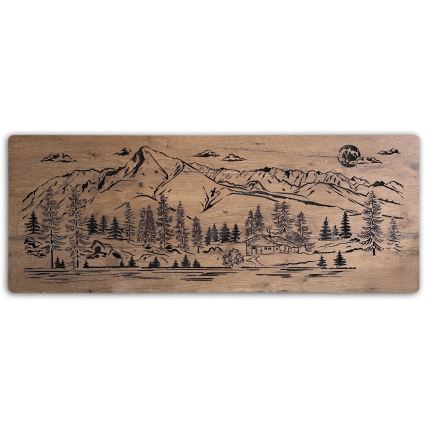 Li-Go 23524/DUB2 - Décoration murale LED à intensité variable LED/24W/230V 130x50 cm chêne/Chalet de montagne