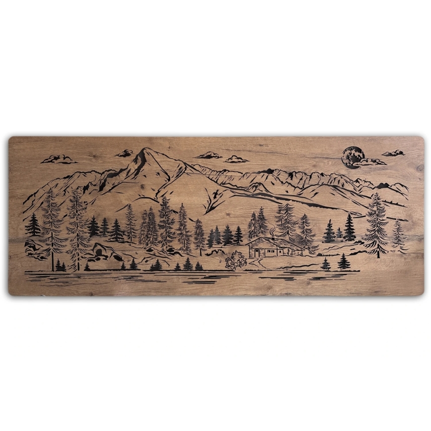 Li-Go 23524/DUB2 - Dimbare LED-wanddecoratie LED/24W/230V 130x50 cm eiken/Chalet in de bergen