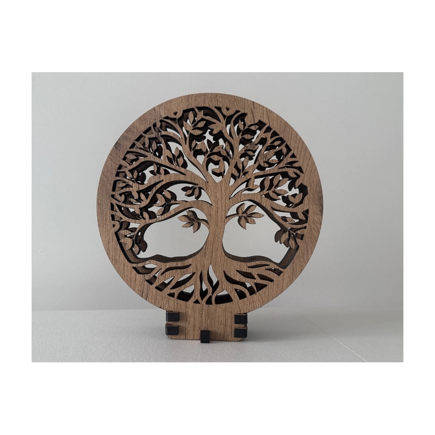 Li-Go 23577/DUB2 - Dimbare LED tafeldecoratie LED/12W/230V 20x22 cm eik/Levensboom