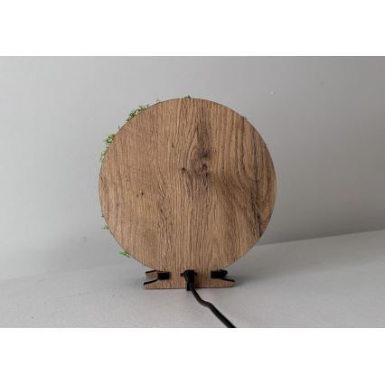 Li-Go 23625/DUB2 - Décoration de table dimmable à LED LED/12W/230V 20x22 cm chêne/écureuil en mousse