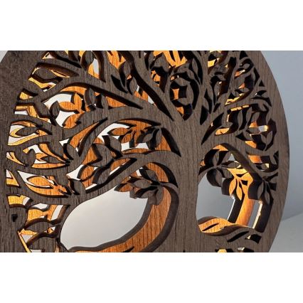 Li-Go 23648/DUB2 - dimbare LED tafeldecoratie LED/12W/230V 30x31 cm eiken/Levensboom