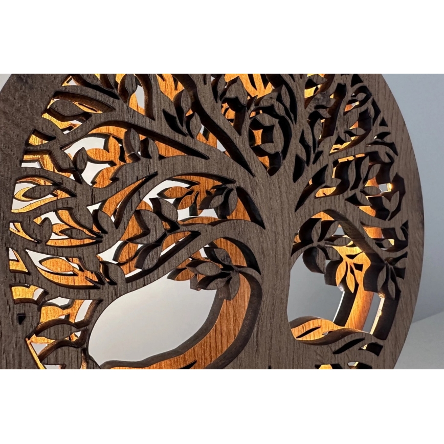 Li-Go 23648/DUB2 - dimbare LED tafeldecoratie LED/12W/230V 30x31 cm eiken/Levensboom