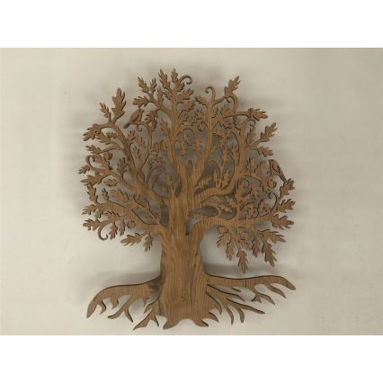 Li-Go 23673/DUB2 - Décoration murale LED dimmable LED/10W/5V 20000 mAh 45x55 cm chêne + télécommande