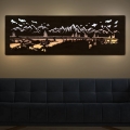 Li-Go 4778/A/4 - Dimbare LED-wanddecoratie LED/10W/5V 30000 mAh 120x40 cm eik/Meer