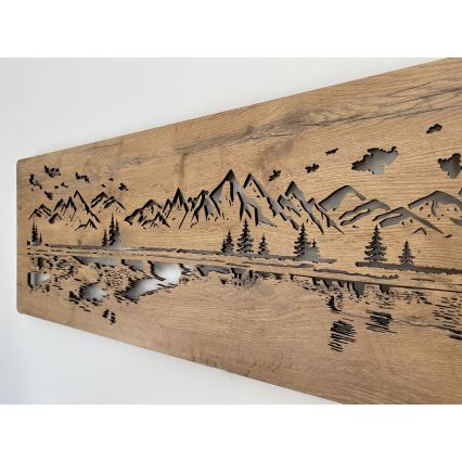 Li-Go 4778/A/4 - Dimbare LED-wanddecoratie LED/10W/5V 30000 mAh 120x40 cm eik/Meer