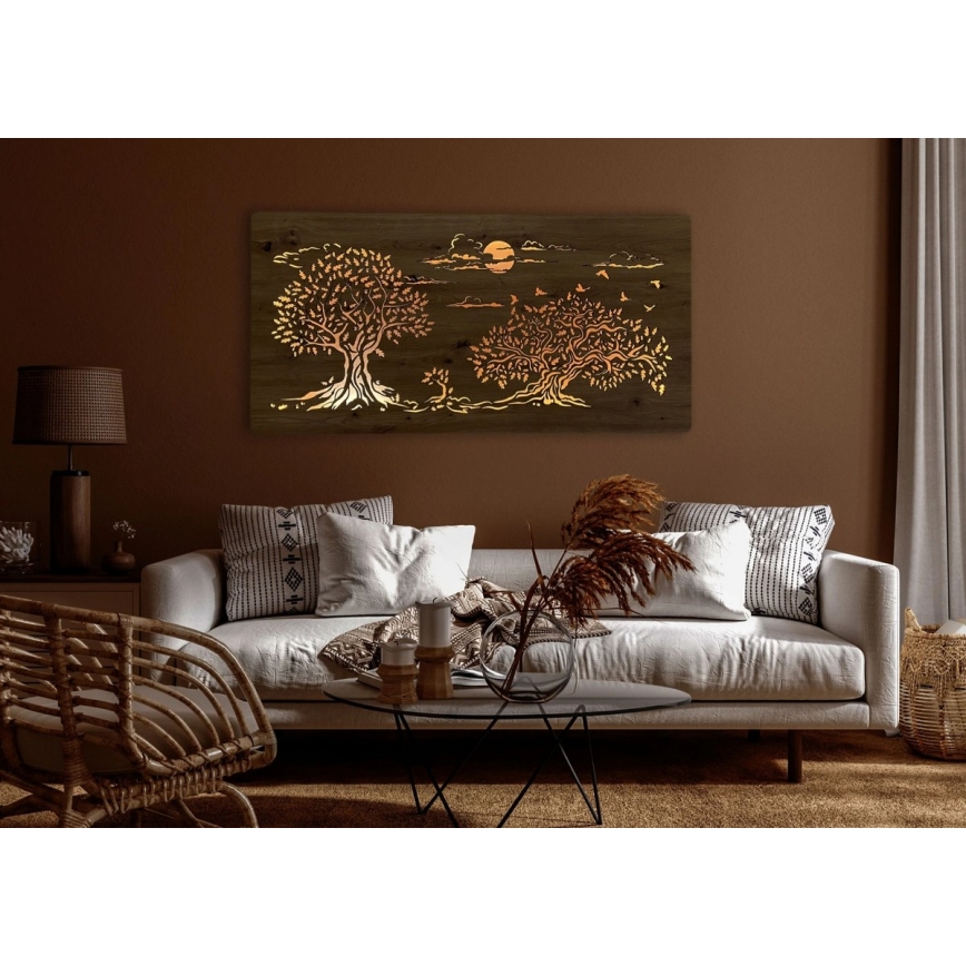 Li-Go 5307/DUB2 - LED décoration murale à intensité réglable LED/24W/230V 120x60 cm chêne/Trois chênes