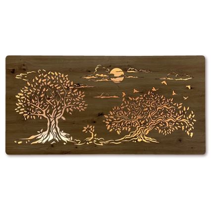 Li-Go 5307/DUB2 - LED décoration murale à intensité réglable LED/24W/230V 120x60 cm chêne/Trois chênes