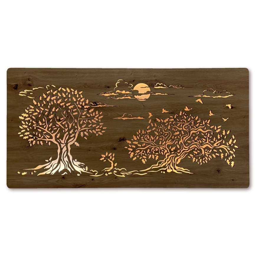 Li-Go 5307/DUB2 - LED décoration murale à intensité réglable LED/24W/230V 120x60 cm chêne/Trois chênes