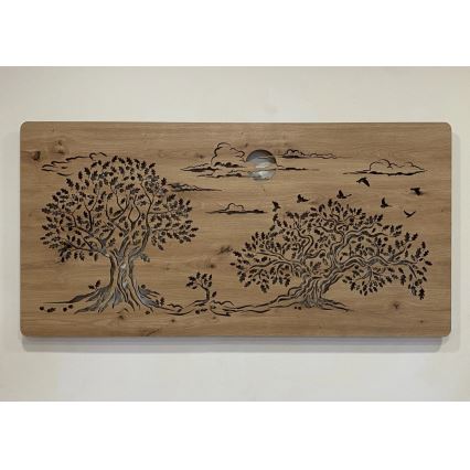 Li-Go 5307/DUB2 - Dimbare LED-wanddecoratie LED/24W/230V 120x60 cm eik/Drie eiken