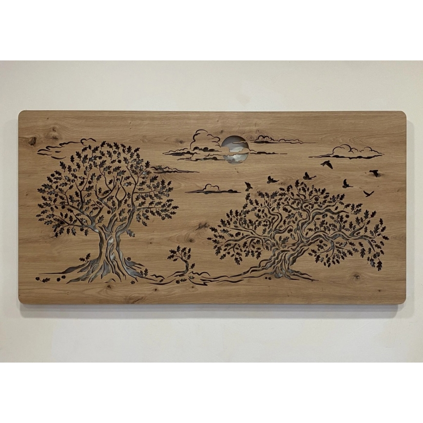 Li-Go 5307/DUB2 - Dimbare LED-wanddecoratie LED/24W/230V 120x60 cm eik/Drie eiken